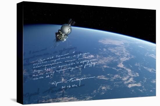 Vostok 1 Spacecraft In Orbit, Artwork-Detlev Van Ravenswaay-Stretched Canvas