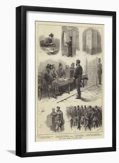 Vote by Ballot, Sketches at the Taunton Election-Charles Joseph Staniland-Framed Giclee Print