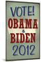 Vote Obama & Biden 2012 Retro-null-Mounted Poster