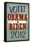 Vote Obama & Biden 2012 Retro-null-Framed Stretched Canvas