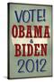 Vote Obama & Biden 2012 Retro-null-Stretched Canvas