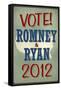 Vote Romney & Ryan 2012 Retro-null-Framed Stretched Canvas