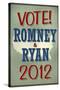 Vote Romney & Ryan 2012 Retro-null-Stretched Canvas