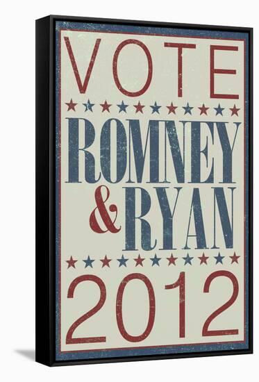 Vote Romney & Ryan 2012-null-Framed Stretched Canvas