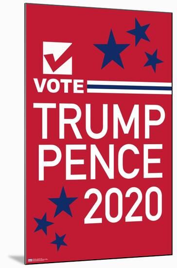 Vote - Trump/Pence 2020-Trends International-Mounted Poster