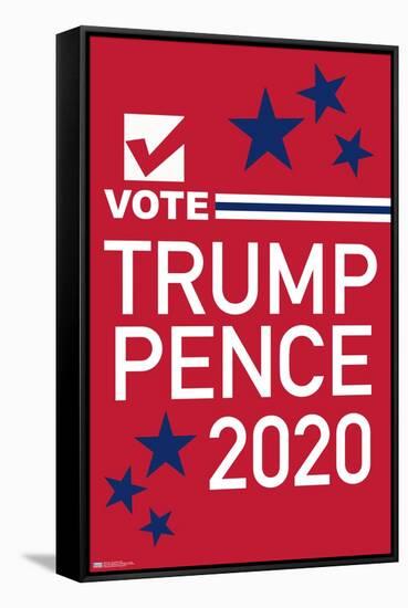 Vote - Trump/Pence 2020-Trends International-Framed Stretched Canvas