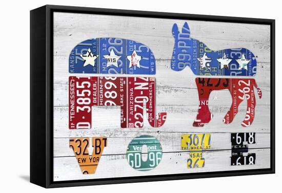 Vote-Design Turnpike-Framed Stretched Canvas