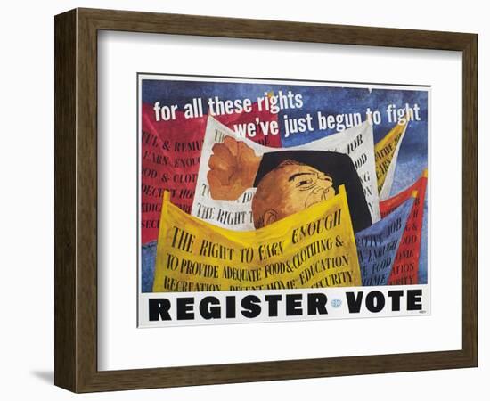 Voter Registration Poster-Ben Shahn-Framed Giclee Print