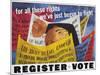 Voter Registration Poster-Ben Shahn-Mounted Giclee Print