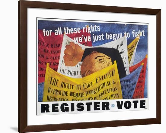 Voter Registration Poster-Ben Shahn-Framed Giclee Print