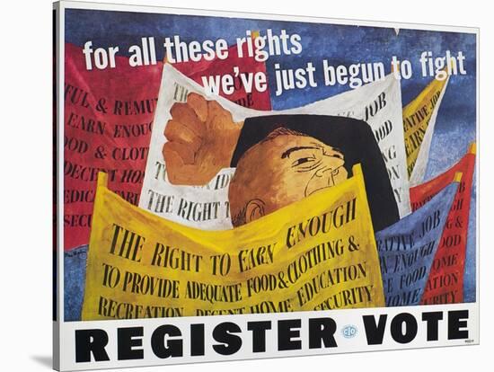 Voter Registration Poster-Ben Shahn-Stretched Canvas