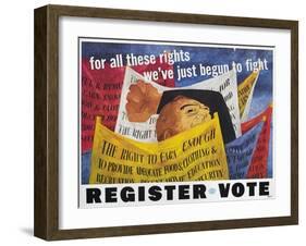 Voter Registration Poster-Ben Shahn-Framed Giclee Print