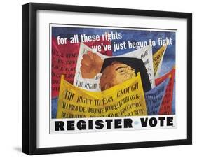 Voter Registration Poster-Ben Shahn-Framed Giclee Print