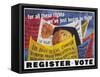 Voter Registration Poster-Ben Shahn-Framed Stretched Canvas