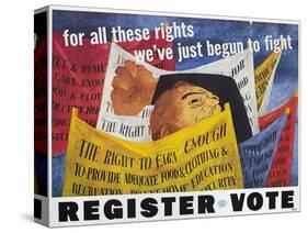 Voter Registration Poster-Ben Shahn-Stretched Canvas