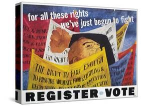 Voter Registration Poster-Ben Shahn-Stretched Canvas