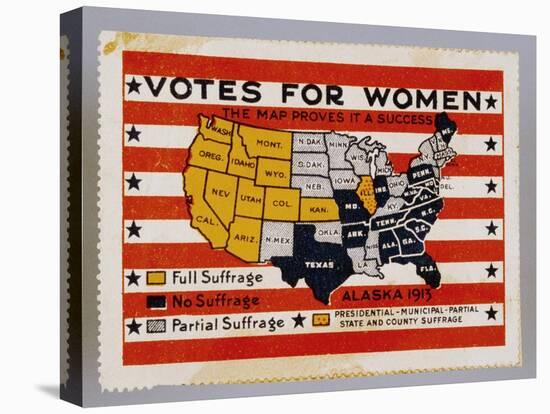 Votes for Women Stamp-David J. Frent-Stretched Canvas