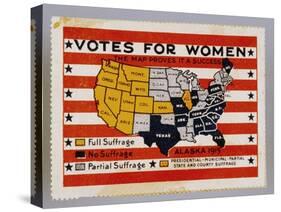 Votes for Women Stamp-David J. Frent-Stretched Canvas