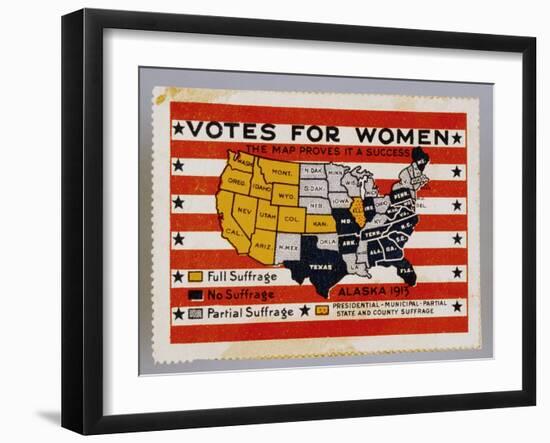 Votes for Women Stamp-David J. Frent-Framed Giclee Print