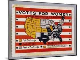 Votes for Women Stamp-David J. Frent-Mounted Giclee Print