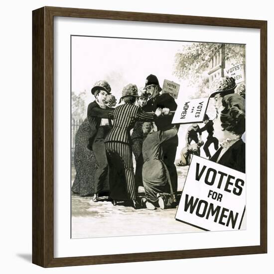 Votes for Women-English School-Framed Giclee Print