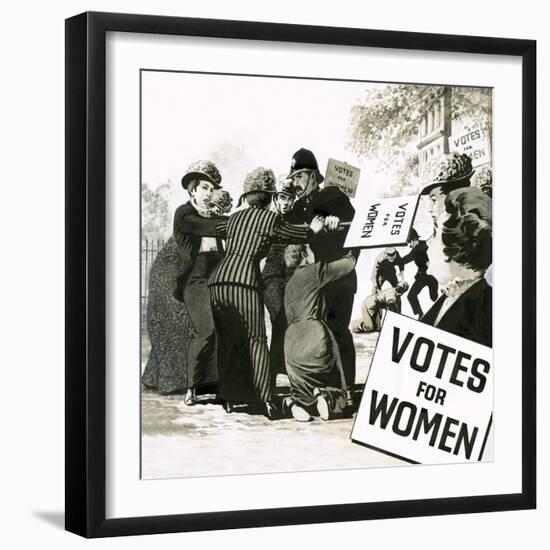 Votes for Women-English School-Framed Giclee Print