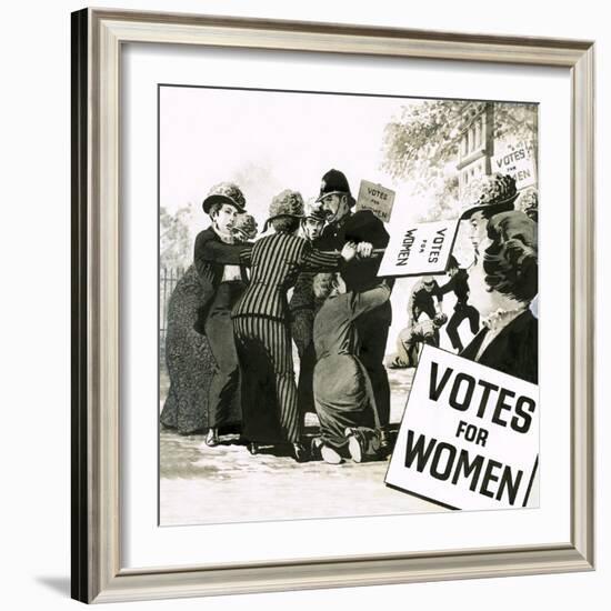 Votes for Women-English School-Framed Giclee Print