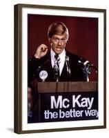 Votez McKay THE CANDIDATE by MichaelRitchie with Robert Redford, 1972 (photo)-null-Framed Photo