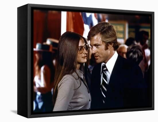 Votez McKay THE CANDIDATE by MichaelRitchie with Robert Redford and Karen Carlson, 1972 (photo)-null-Framed Stretched Canvas