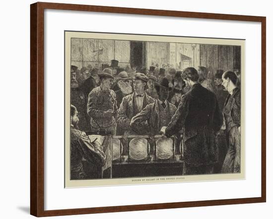 Voting by Ballot in the United States-null-Framed Giclee Print