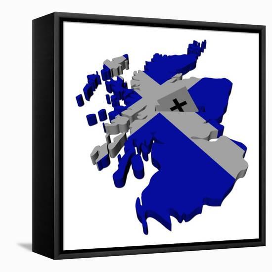 Voting in Scottish Election Illustration-fintastique-Framed Stretched Canvas