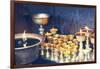 Votive candles, Boudhanath Stupa, UNESCO World Heritage Site, Kathmandu, Nepal, Asia-G&M Therin-Weise-Framed Photographic Print