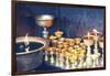 Votive candles, Boudhanath Stupa, UNESCO World Heritage Site, Kathmandu, Nepal, Asia-G&M Therin-Weise-Framed Premium Photographic Print