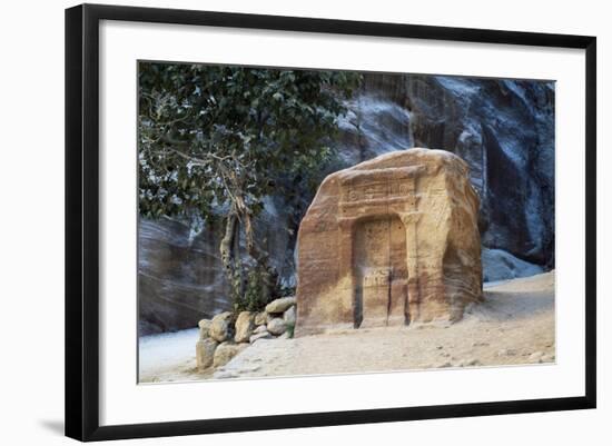 Votive Niche in the Siq Gorge, Petra-null-Framed Photographic Print