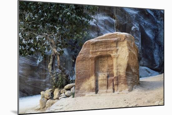 Votive Niche in the Siq Gorge, Petra-null-Mounted Photographic Print