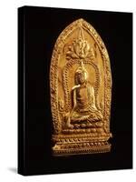 Votive Plaque Depicting Buddha Subduing Mara-null-Stretched Canvas