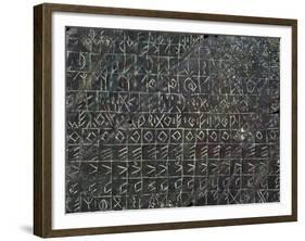 Votive Sheet in Bronze with Inscriptions in Venetic Alphabet-null-Framed Giclee Print