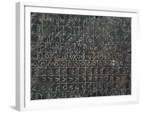 Votive Sheet in Bronze with Inscriptions in Venetic Alphabet-null-Framed Giclee Print