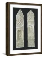 Votive Stele with Reliefs Containing Elements of Berber, Punic-null-Framed Giclee Print