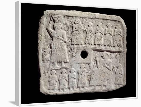 Votive Tablet Relief of Urnanshe, King of Lagash-null-Framed Photographic Print