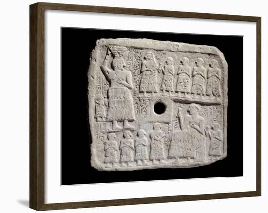 Votive Tablet Relief of Urnanshe, King of Lagash-null-Framed Photographic Print