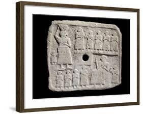 Votive Tablet Relief of Urnanshe, King of Lagash-null-Framed Photographic Print