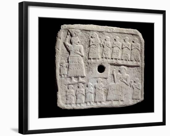 Votive Tablet Relief of Urnanshe, King of Lagash-null-Framed Photographic Print