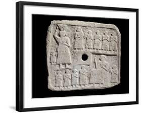 Votive Tablet Relief of Urnanshe, King of Lagash-null-Framed Photographic Print