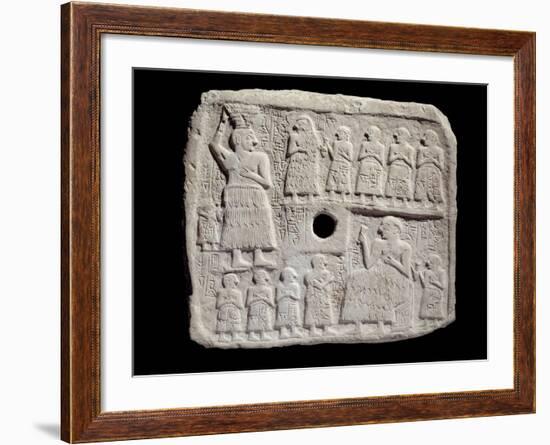 Votive Tablet Relief of Urnanshe, King of Lagash-null-Framed Photographic Print