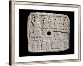 Votive Tablet Relief of Urnanshe, King of Lagash-null-Framed Photographic Print