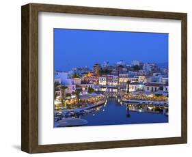 Vouliseni Lake in Agios Nikolaos, Crete, Greece-Katja Kreder-Framed Photographic Print