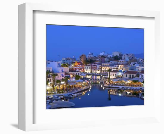 Vouliseni Lake in Agios Nikolaos, Crete, Greece-Katja Kreder-Framed Photographic Print