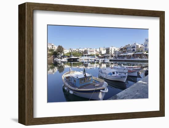 Voulismeni Lake, Agios Nikolaos, Crete, Greek Islands, Greece, Europe-Markus Lange-Framed Photographic Print