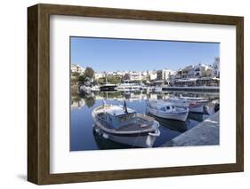 Voulismeni Lake, Agios Nikolaos, Crete, Greek Islands, Greece, Europe-Markus Lange-Framed Photographic Print